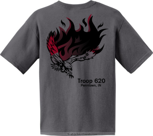 Troop 620 Troop 620 Hoosier Hills Council Penntown, IN Boy Scouts of America T-shirt Design 