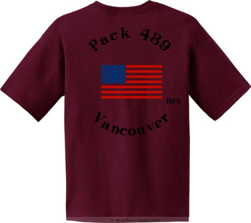 Known Associate Cub Scout Pack BSA Vancouver Pack 489 Support Your Local T-shirt Design 