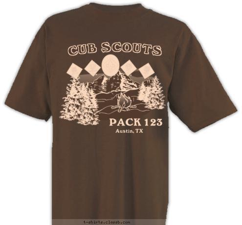 Austin, TX PACK 123 CUB SCOUTS T-shirt Design 