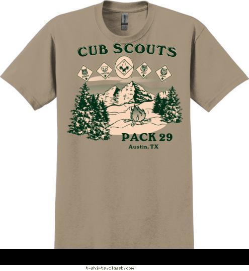 Austin, TX PACK 29 CUB SCOUTS T-shirt Design 