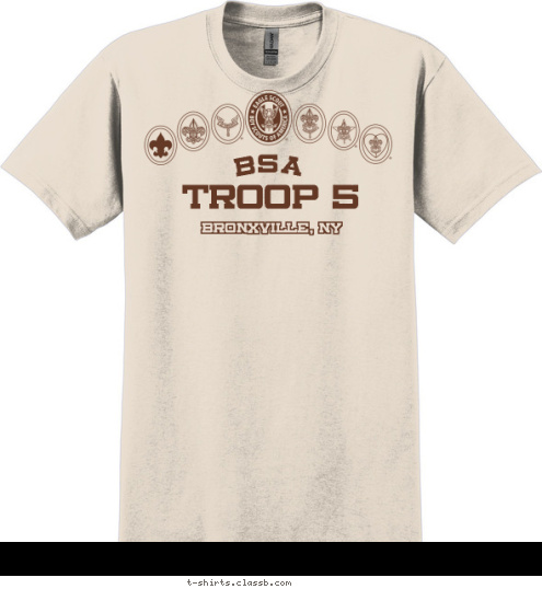 New Text 5 BSA Bronxville, NY TROOP 5 T-shirt Design 