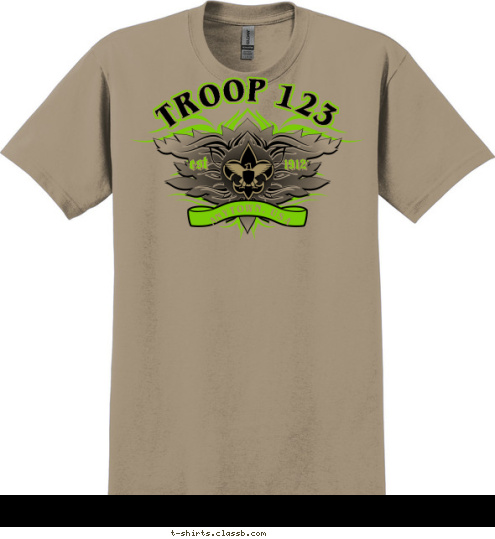 TROOP 123 ANYTOWN, USA est 1912 T-shirt Design 