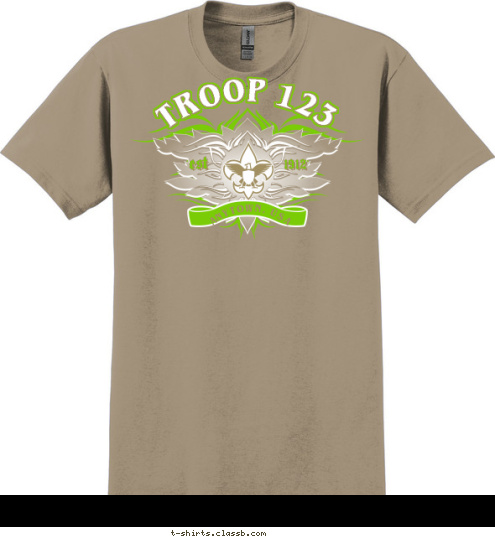 TROOP 123 ANYTOWN, USA est 1912 T-shirt Design 