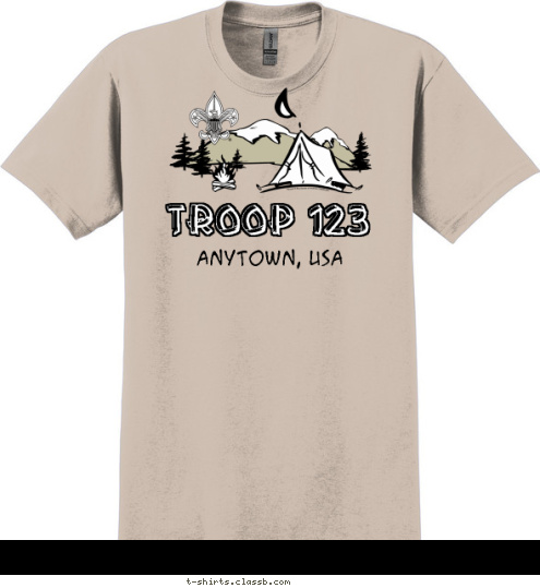 TROOP 123 ANYTOWN, USA T-shirt Design 