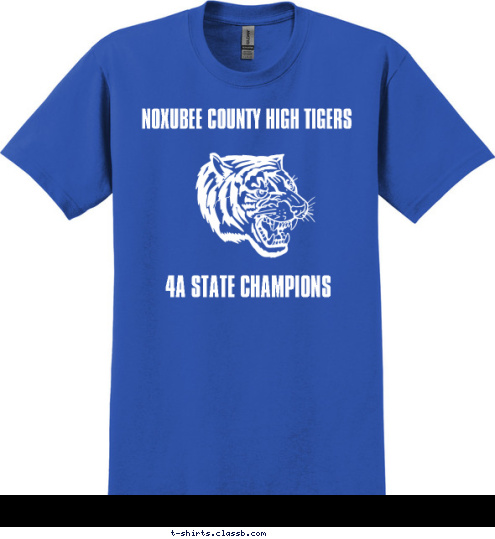 4A STATE CHAMPIONS We clawed our way to victory! NOXUBEE COUNTY HIGH TIGERS T-shirt Design 