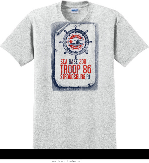  BASE  TROOP 86  SEA BASE 2011 TROOP  STROUDSBURG STROUDSBURG,PA T-shirt Design 