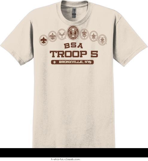 5 BSA Bronxville, NY TROOP 5 T-shirt Design 