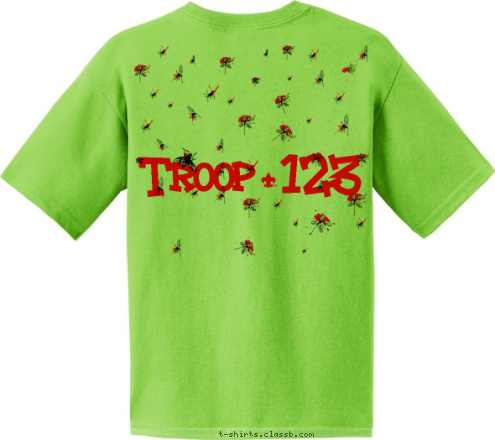 New Text New Text Served since  1998 ANYTOWN, USA Troop 123 20  Million   Mosquitoes  T-shirt Design 