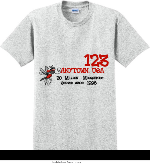 Served since  1998 ANYTOWN, USA Troop 123 20  Million   Mosquitoes  T-shirt Design 