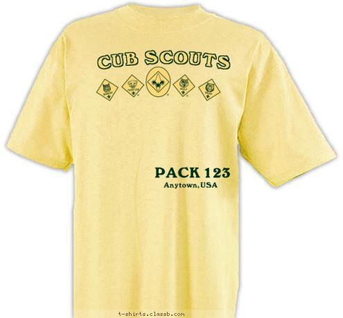 Anytown, USA PACK 123 CUB SCOUTS T-shirt Design 