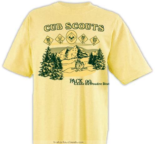 Cashe La Poudre District PACK 90 CUB SCOUTS T-shirt Design 