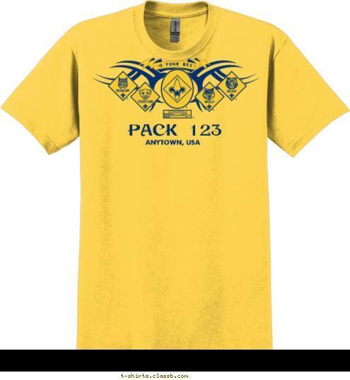 PACK 123 ANYTOWN, USA DO YOUR BEST T-shirt Design 