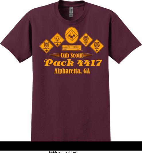 Pack 4417 Alpharetta, GA Cub Scout  T-shirt Design 