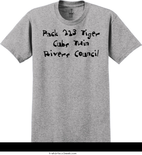 Pack 213 Tiger Cubs Twin Rivers Council T-shirt Design 