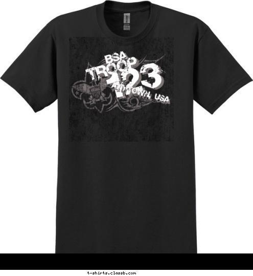 ANYTOWN, USA 123 TROOP BSA T-shirt Design 