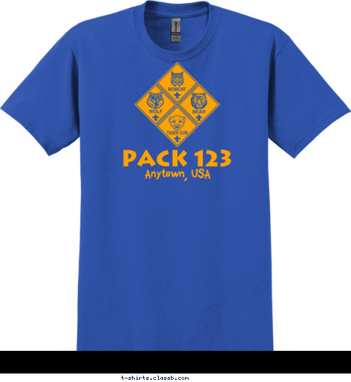 PACK 123 Anytown, USA T-shirt Design 