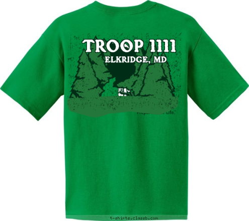 ELKRIDGE, MD TROOP 1111 T-shirt Design 