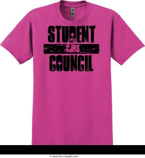 CJHS COUNCIL STUDENT T-shirt Design pink student council shirt