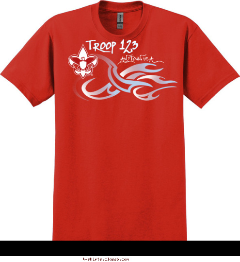 TROOP 123 ANYTOWN, USA T-shirt Design 