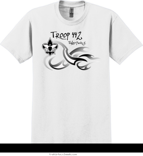 TROOP 442 Tinley Park, IL T-shirt Design 