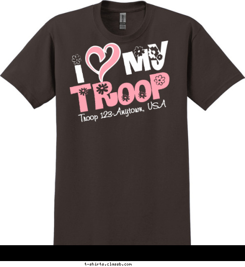 Troop 123-Anytown, USA TROOP I    my T-shirt Design 