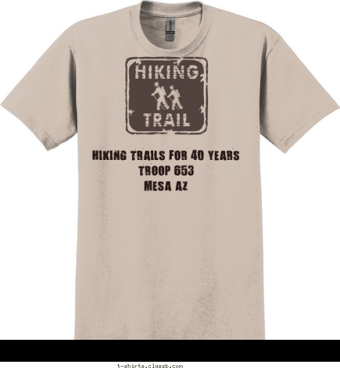 PROPERTY OF:
TROOP 653
MESA AZ


40 YEARS OF SCOUTING TROOP 653
MESA AZ HIKING TRAILS FOR 40 YEARS
TROOP 653
MESA AZ T-shirt Design 