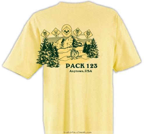 Anytown, USA PACK 123 CUB SCOUTS T-shirt Design 