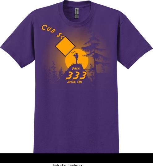 Avon, OH 333
 Pack Cub Scouts T-shirt Design 