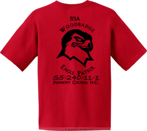 Pack 443
Sealy, TX
Eagle Patrol

Be Prepared!
 S5-420-11-1 Eagle Patrol Woodbadge Piedmont Council N.C. S5-240-11-1 Eagle Patrol Woodbadge BSA T-shirt Design 