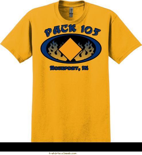 Rockport, IN PACK 105 T-shirt Design 