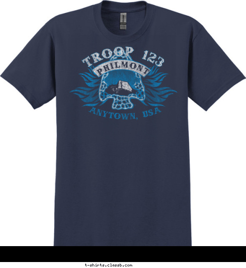 ANYTOWN, USA PHILMONT TROOP 123 T-shirt Design 