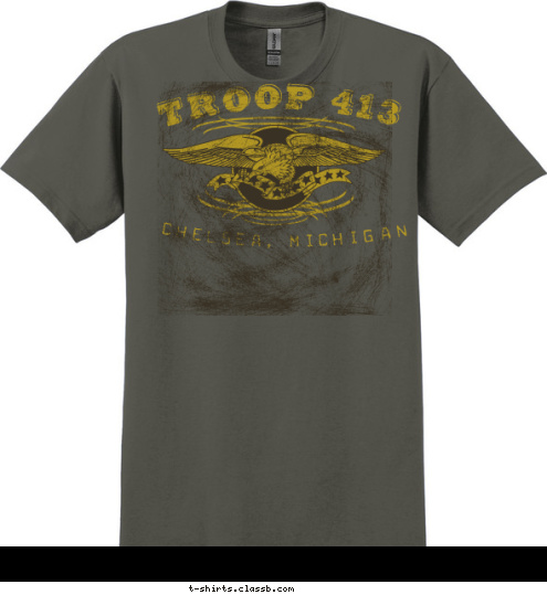 CHELSEA, MICHIGAN TROOP 413 T-shirt Design 