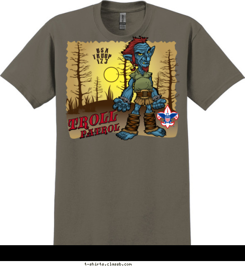 123 TROOP BSA T-shirt Design SP3305