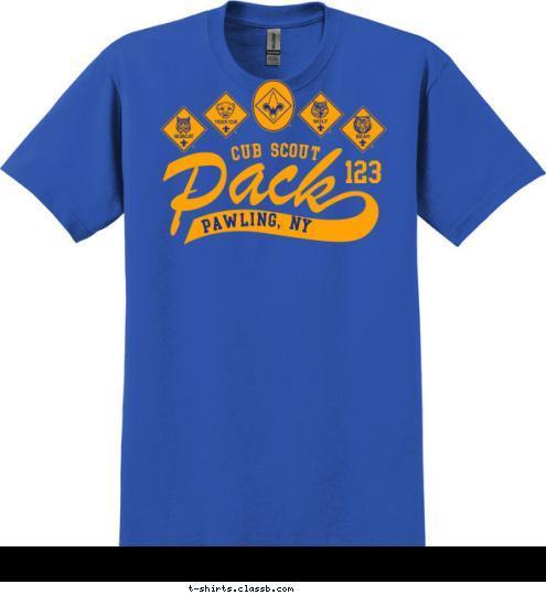 USA Pawling, NY 123 CUB SCOUT T-shirt Design 