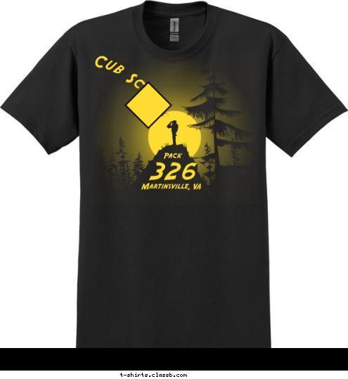 Martinsville, VA 326
 Pack Cub Scouts T-shirt Design 