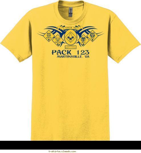 DO YOUR BEST Martinsville, VA PACK 123 T-shirt Design 