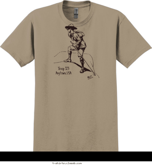 Troop 123 Anytown, USA T-shirt Design 