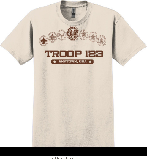 BOY SCOUT TROOP 123 ANYTOWN, USA T-shirt Design 