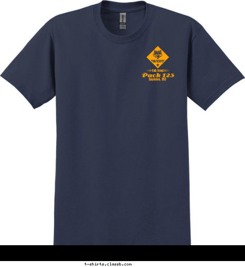 Pack 123 Anytown, USA Cub Scout  T-shirt Design 