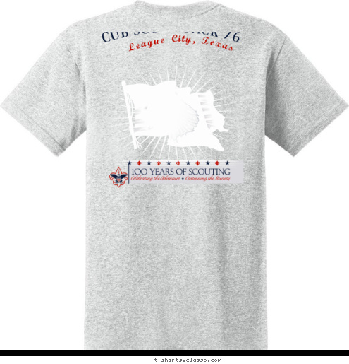 League City, Texas 76 CHARACTER COUNTS PACK League City, Texas CUB SCOUT PACK 76 T-shirt Design 