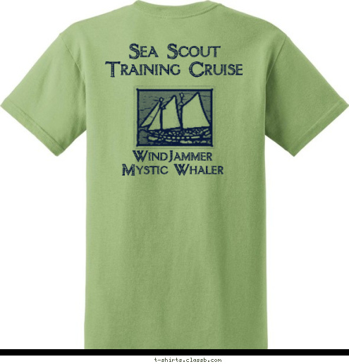 WindJammer 
Mystic Whaler Sea Scout Training Cruise Crew 2011 Mystic Whaler T-shirt Design 