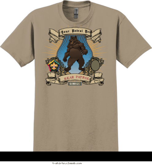 BEAR PATROL C1-250-11-1 Your Patrol Yell T-shirt Design sp3243