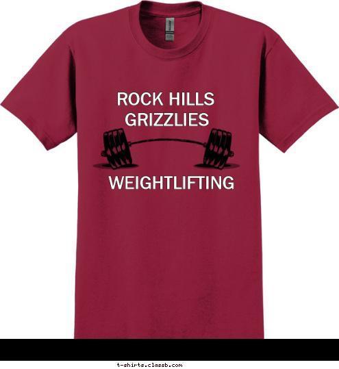 ST. CLAIR ATHLETIC CONFERENCE WEIGHTLIFTING 2004 SHS 700 LB
CLUB WEIGHTLIFTING GRIZZLIES ROCK HILLS T-shirt Design 