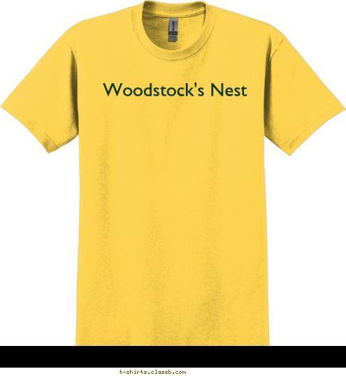 New Text Woodstock's Nest T-shirt Design 