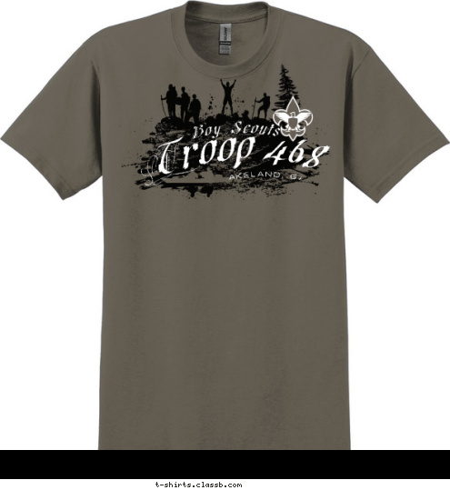 Troop 468 LAKELAND, GA Boy Scouts T-shirt Design D Daniels SP1471