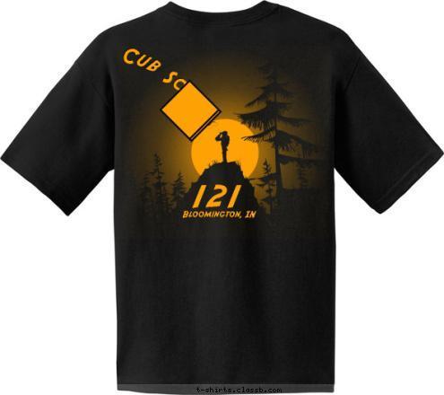 Bloomington, IN Pack 121
 Cub Scouts T-shirt Design 