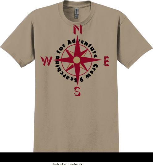 Searching for Adventure   Crew 92            T-shirt Design crew 92 compass rose