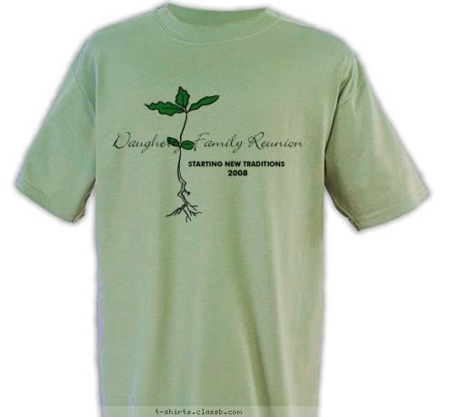 Smith  Family Reunion Daugherty  Family Reunion Daugherty  Family Reunion 2012 2008 STARTING NEW TRADITIONS T-shirt Design 