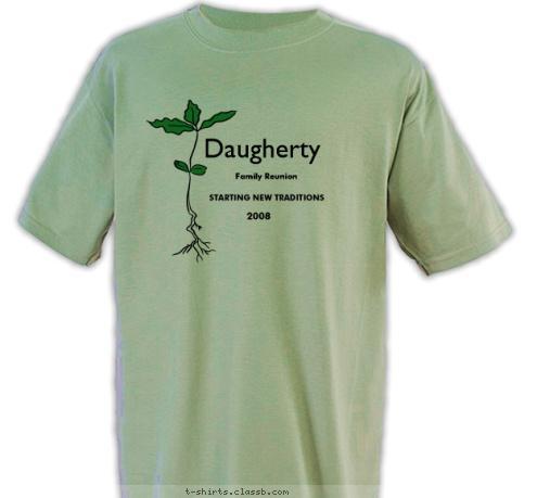  Family Reunion  Family Reunion  Family Reunion STARTING NEW TRADITIONS  Daugherty 2008 Family Reunion T-shirt Design 