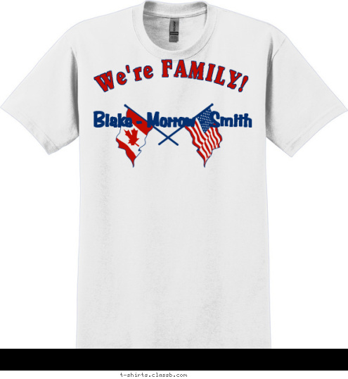 Il est de la famille Canadian Cruise
June 19-24, 2010 Blake - Morrow - Smith We're FAMILY!  T-shirt Design 